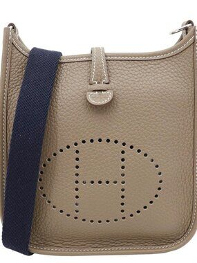 Hermes  Evelyne TPM 16 Amazone Clemence Leather Crossbody Bag Etoupe